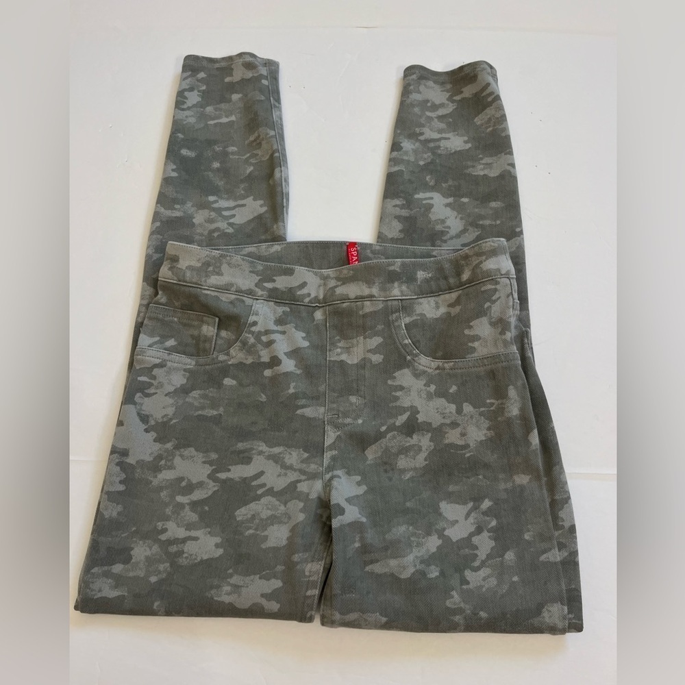 Spanx Jean-ish Leggings Size Small Gray Camo